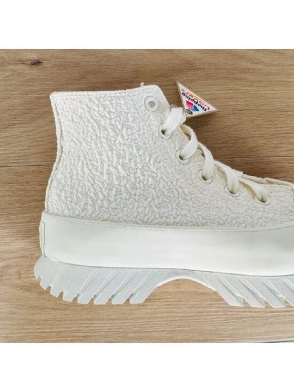⭐Converse Chuck Taylor Lugged 2.0 Jacquard Sz 5 Mens Shoes Sneaker Beige A00876C - Picture 5 of 9